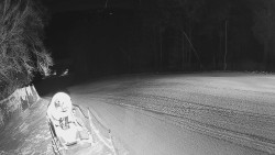 Prostřední část sjezdovky a snowpark