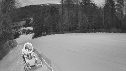 Prostřední část sjezdovky a snowpark