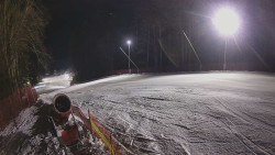 Prostřední část sjezdovky a snowpark