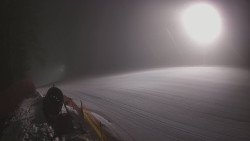 Prostřední část sjezdovky a snowpark