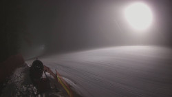 Prostřední část sjezdovky a snowpark