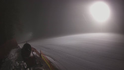 Prostřední část sjezdovky a snowpark