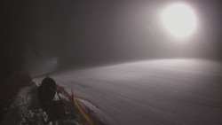 Prostřední část sjezdovky a snowpark