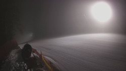 Prostřední část sjezdovky a snowpark