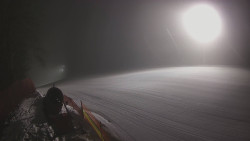 Prostřední část sjezdovky a snowpark