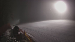 Prostřední část sjezdovky a snowpark