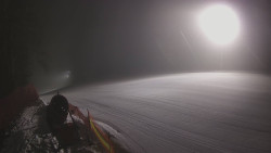 Prostřední část sjezdovky a snowpark