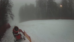 Prostřední část sjezdovky a snowpark