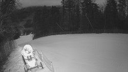 Prostřední část sjezdovky a snowpark