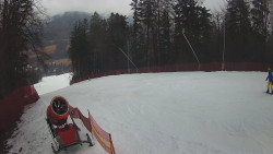 Prostřední část sjezdovky a snowpark