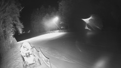 Prostřední část sjezdovky a snowpark