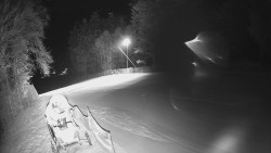 Prostřední část sjezdovky a snowpark