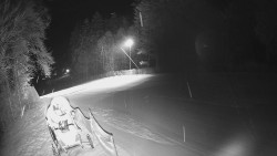 Prostřední část sjezdovky a snowpark