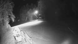 Prostřední část sjezdovky a snowpark