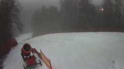 Prostřední část sjezdovky a snowpark