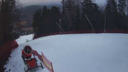 Prostřední část sjezdovky a snowpark