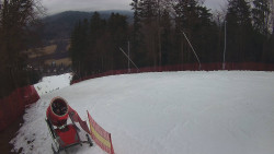 Prostřední část sjezdovky a snowpark