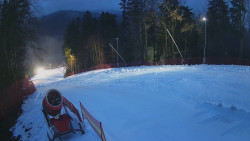 Prostřední část sjezdovky a snowpark