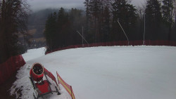 Prostřední část sjezdovky a snowpark