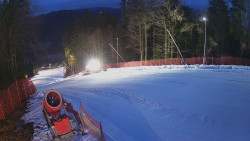 Prostřední část sjezdovky a snowpark
