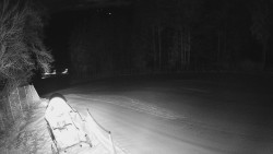 Prostřední část sjezdovky a snowpark