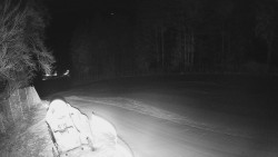 Prostřední část sjezdovky a snowpark