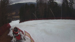 Prostřední část sjezdovky a snowpark
