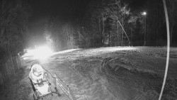 Prostřední část sjezdovky a snowpark