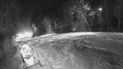 Prostřední část sjezdovky a snowpark
