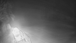 Prostřední část sjezdovky a snowpark