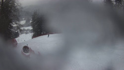 Prostřední část sjezdovky a snowpark