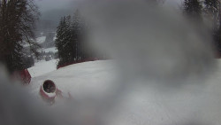 Prostřední část sjezdovky a snowpark