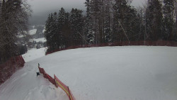 Prostřední část sjezdovky a snowpark