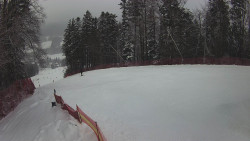 Prostřední část sjezdovky a snowpark