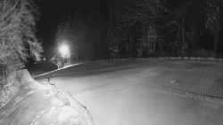 Prostřední část sjezdovky a snowpark