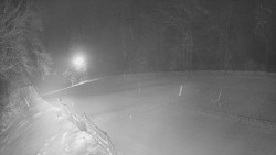 Prostřední část sjezdovky a snowpark