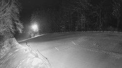 Prostřední část sjezdovky a snowpark