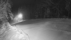 Prostřední část sjezdovky a snowpark