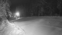 Prostřední část sjezdovky a snowpark