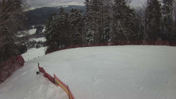 Prostřední část sjezdovky a snowpark