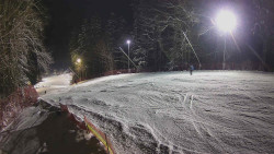 Prostřední část sjezdovky a snowpark