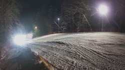 Prostřední část sjezdovky a snowpark