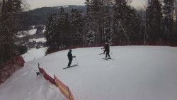 Prostřední část sjezdovky a snowpark