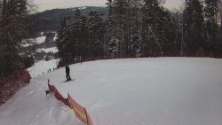Prostřední část sjezdovky a snowpark