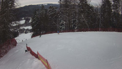 Prostřední část sjezdovky a snowpark