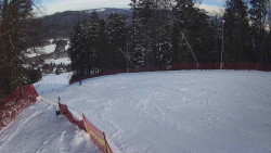 Prostřední část sjezdovky a snowpark