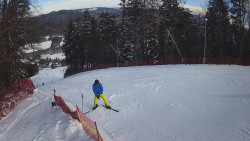 Prostřední část sjezdovky a snowpark