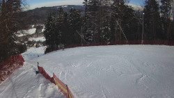 Prostřední část sjezdovky a snowpark