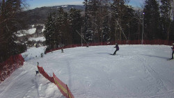 Prostřední část sjezdovky a snowpark