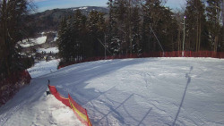 Prostřední část sjezdovky a snowpark